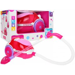 Розова прахосмукачка за деца 3+ Светлинни ефекти Звук + функция за смъркане + полистиренови топчета