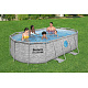 BESTWAY Power Steel Swim Vista басейн с прозорец 427x250x100 14x8FT 7in1