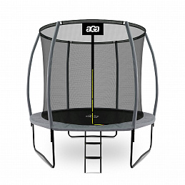Aga SPORT EXCLUSIVE Батут 250 см Сив + защитна мрежа + стълба