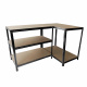 Linder Exclusiv Метална етажерка 180x90x40 cm 5 рафта Черно