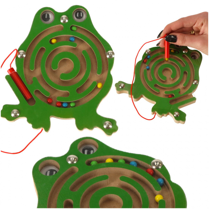 Aga Магнитна топка лабиринт Frog