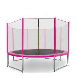 Aga SPORT PRO Батут 366 см Розов + защитна мрежа