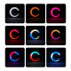 Aga RGB LED лампа 5в1 с безжично зарядно Черна