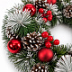Aga Коледен венец 36 см червен с шишарки