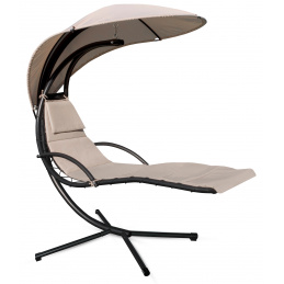 Aga Градински шезлонг с балдахин Бежов