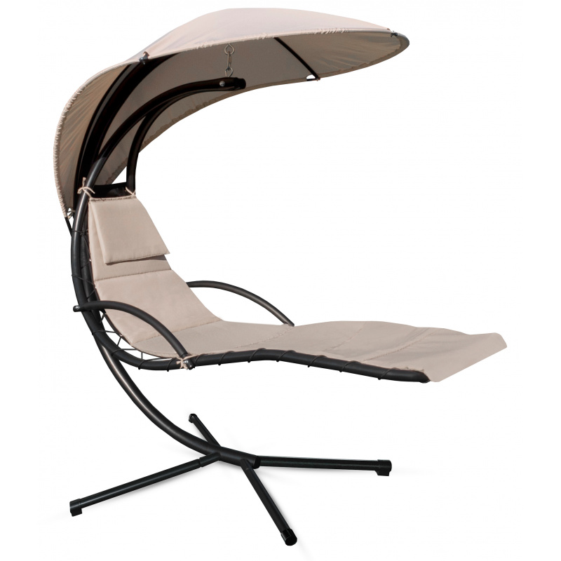 Aga Градински шезлонг с балдахин Бежов