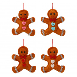 Aga Комплект коледна украса 4 бр. джинджифил