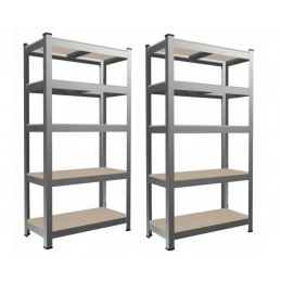 Aga 2x Метален рафт 180x90x30 cm 5 рафта