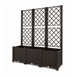 Aga Градинска саксия с решетка 120x40x135 см Кафяв