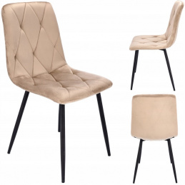 Тапициран велурен стол PIADO в бежово