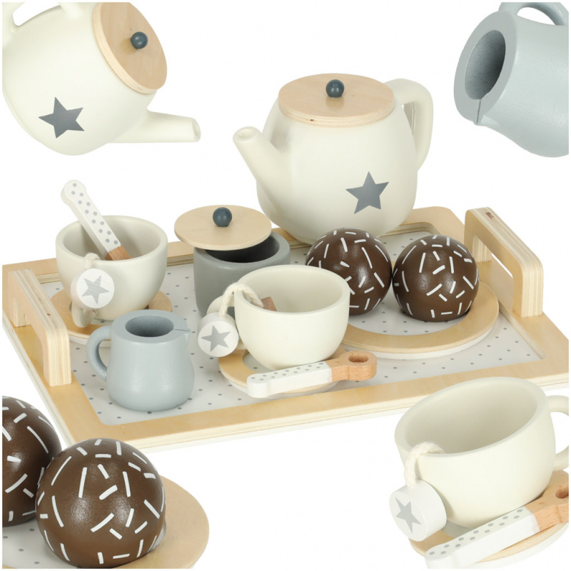 Aga Дървен сервиз за кафе за деца 14 броя