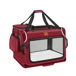 Tresko Клетка за кучета и котки 92x63x63 см Червена