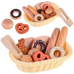 Кошница за хляб с дървени сладкиши ZA4134