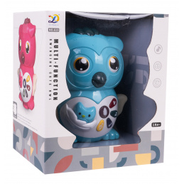 Интерактивна бебешка сова 18 м+ Режим на шофиране + Звуци + Светлини + Подвижни очи човка Крила