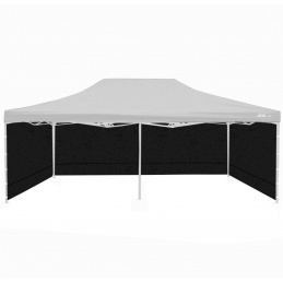 Aga Странични стени за щанд за продажби 3x6m Black