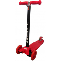 R-Sport Детски триколесен скутер H1 Червен с LED колела