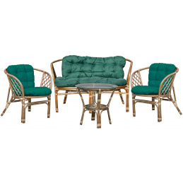 Aga Комплект от ратан BAHAMA Grey Dark Green