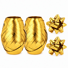 Aga 2x Лента 0,5 cm x 20 m + 6x декоративна звезда Gold