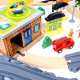 Aga4Kids Дървено влакче 95 части на батерии