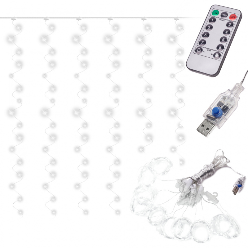 Aga LED светлинна завеса 3x3m 300 LED студено бяло