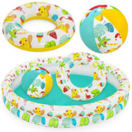 Bestway Комплект Nemo - басейн+чаша+кръг 122см 51124
