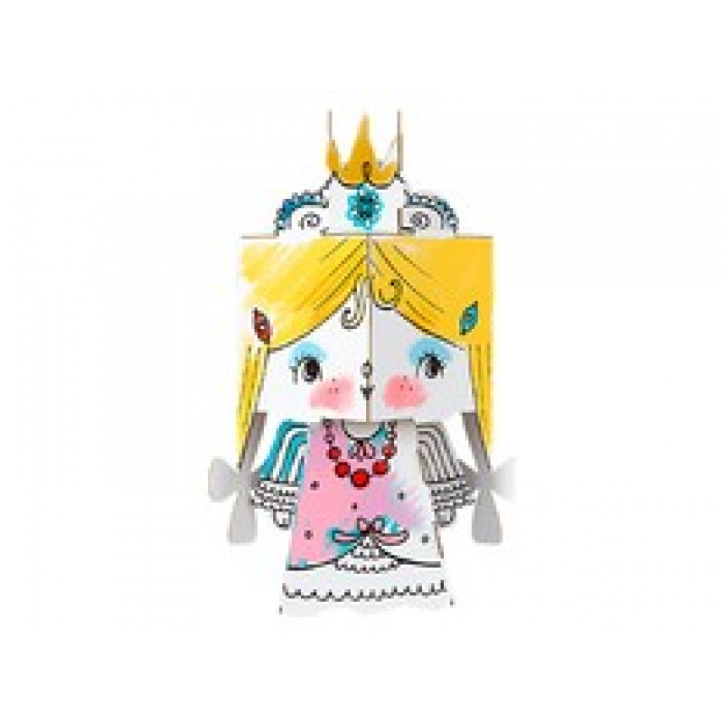 MONUMI 3D книга за оцветяване Princess 3+