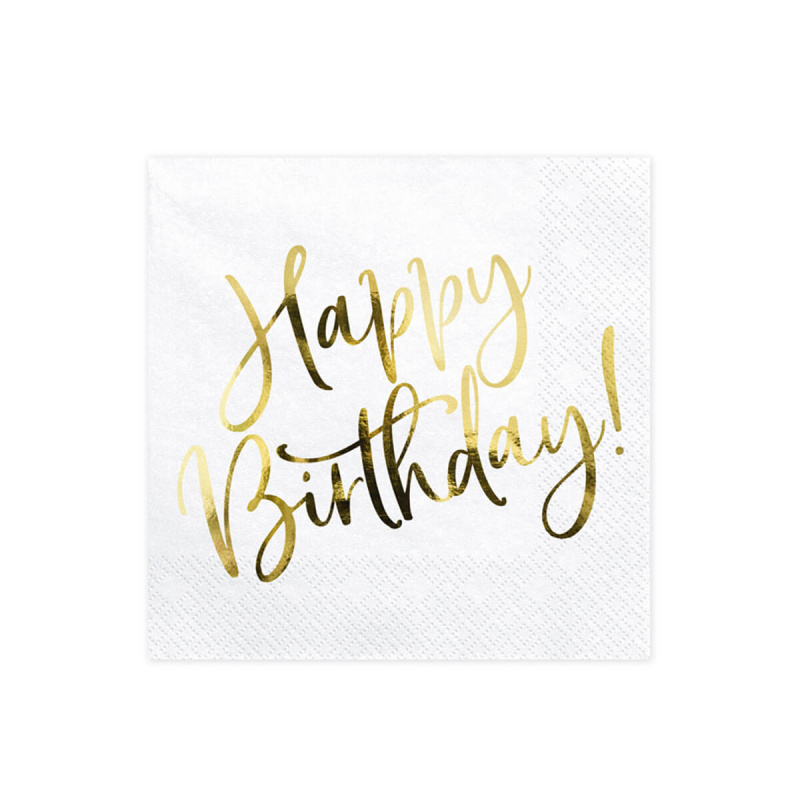 Aga4Kids Хартиени салфетки Happy Birthday 33x33 cm 20pcs