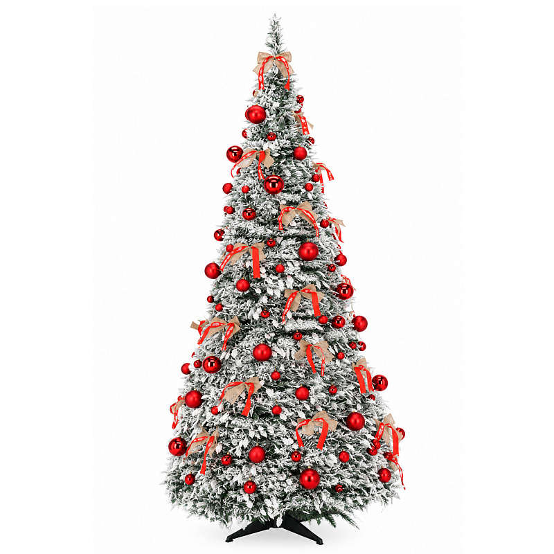 Aga Сгъваема коледна елха Wanda 210 см с LED осветление и украси