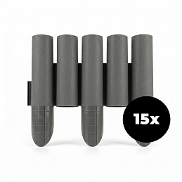 Aga Градински пластмасов бордюр 29,5x25,5x5,4 см 15 бр.