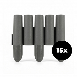 Aga Градински пластмасов бордюр 29,5x25,5x5,4 см 15 бр.
