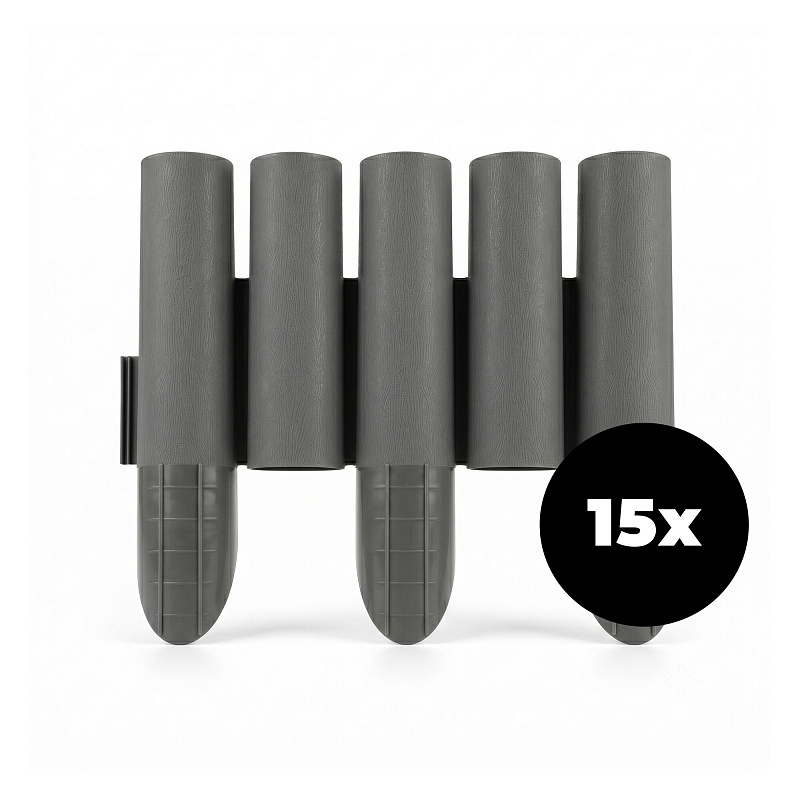 Aga Градински пластмасов бордюр 29,5x25,5x5,4 см 15 бр.
