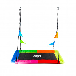 Aga Висящ правоъгълен хамак 150x79 см Цветен