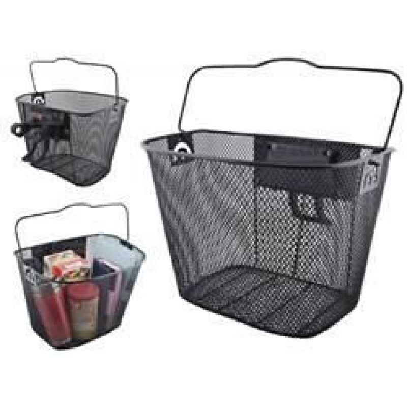 Кошница за кормило с щипка Черно ISO 2355