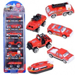 Комплект за гасене на пожар 6бр. метални коли ZA3505