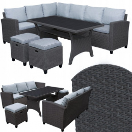 Градински ъгъл BIANCA - техноратан графит