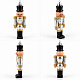 Aga Комплект коледни орнаменти 4 бр Nutcracker Silver