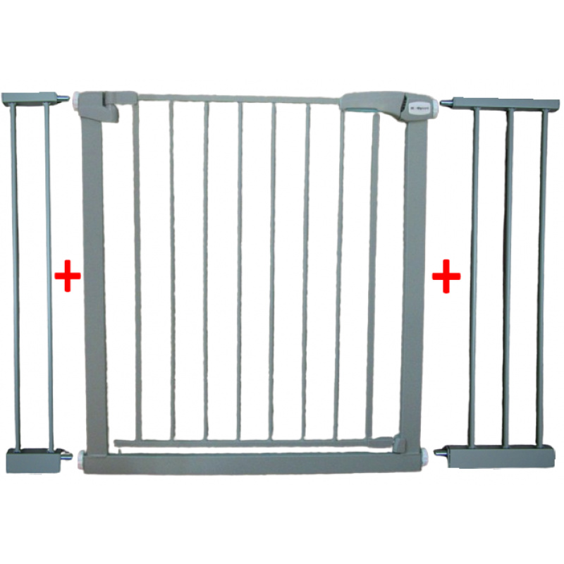 ПОРТА ЗА БЕЗОПАСНОСТ S3 СИВА за стълби, врати 79-115 см разпорна защита