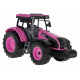 Интерактивен розов трактор за деца 3+ Отваряне на капака + звуци + LED светлини