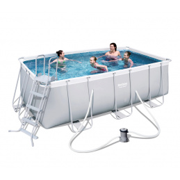 Bestway Power Стоманена рамка 4,12 x 2,01 x 1,22 m 56456 + Касетъчна филтрация
