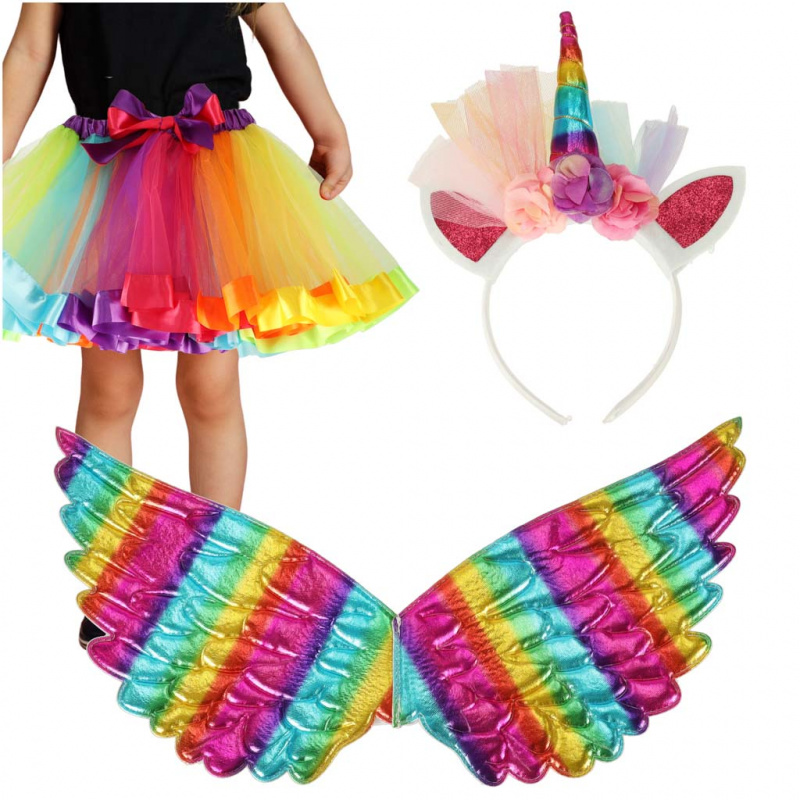Костюм на еднорог пола лента за глава крила
