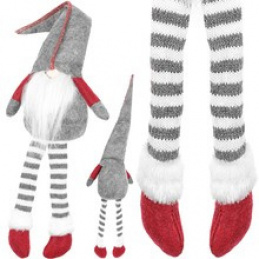 Коледна украса Елф 50 см сив ISO