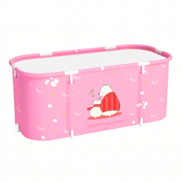 Aga Сгъваема преносима вана 115x60x50 см Розова