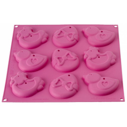 Силикомарт Форма за печене 9 части комплект розов