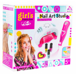 Комплект за декорация на нокти за момичета 5+ Сушилня за нокти Машина за брокат Лакове 15 ел.