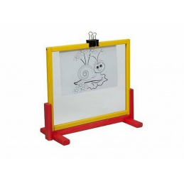 Aga4Kids Детска бяла дъска с безопасно стъкло + двустранна бяла дъска TBS2