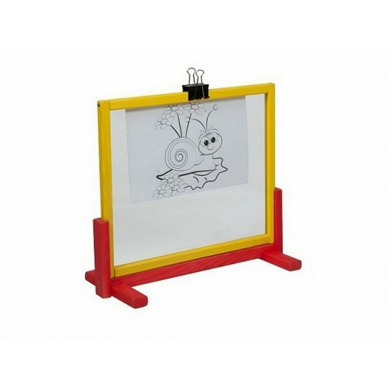 Aga4Kids Детска бяла дъска с безопасно стъкло + двустранна бяла дъска TBS2