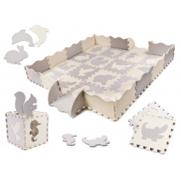 Aga Подложка от пенопласт Пъзел от 36 части Сив/крем