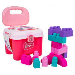 Комплект меки блокчета + розов стол с място за съхранение