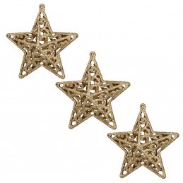 Aga Комплект коледни орнаменти 3 бр Star Gold