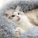 Космато легло за куче, сиво 22759